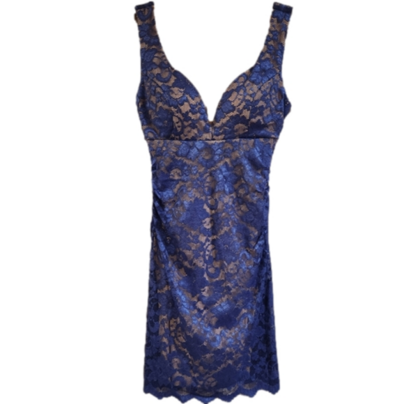 Emerald Sundae NWT Blue Lace Dress Size Medium - Picture 1 of 5